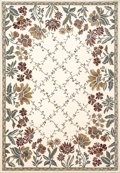Dynamic Ancient Garden Machine-made 57084 Ivory Area Rugs