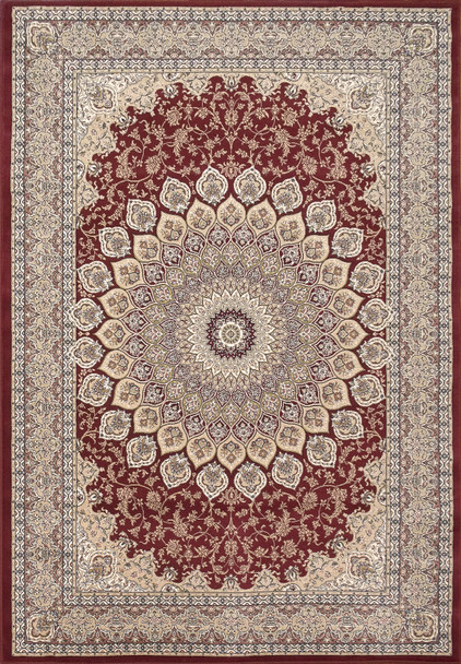 Dynamic Ancient Garden Machine-made 57090 Red Area Rugs