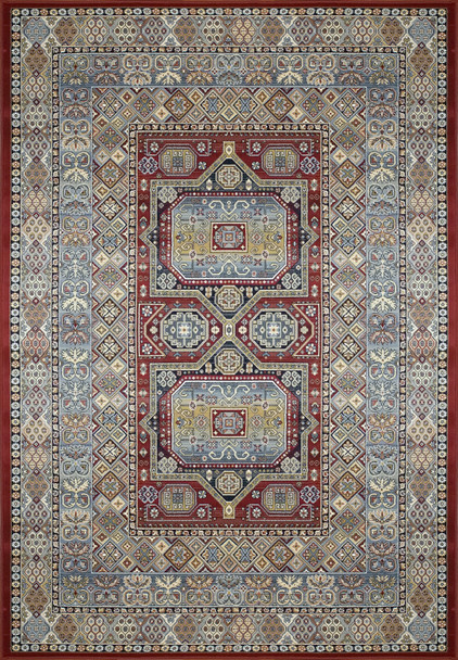 Dynamic Ancient Garden Machine-made 57147 Red Area Rugs