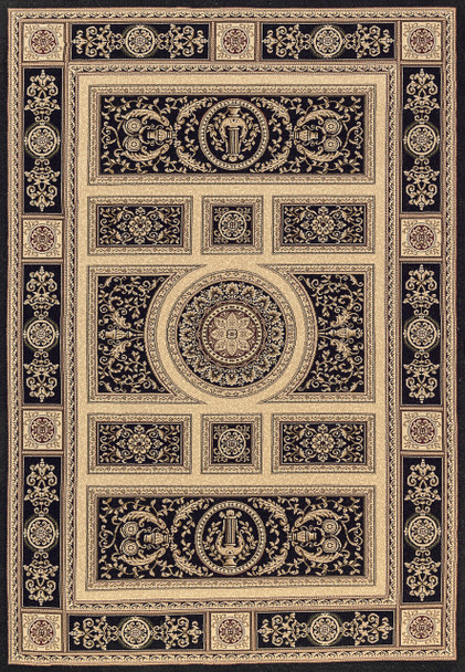 Dynamic Legacy Machine-made 58021 Black Area Rugs