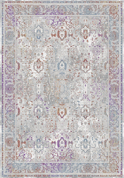 Dynamic Valley Machine-made 7983 Grey/pink/blue Area Rugs