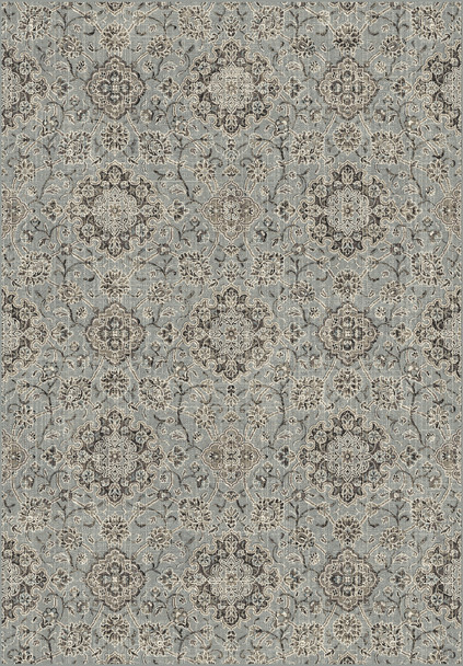 Dynamic Regal Machine-made 89665 Silver/blue Area Rugs