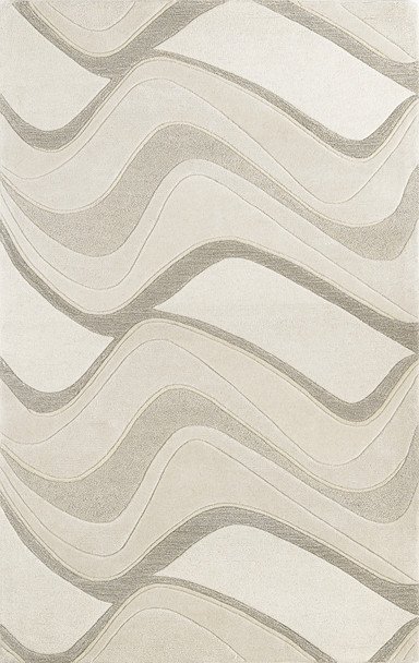 KAS Rugs Eternity 1085 Ivory Waves Hand-tufted Area Rugs