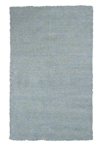 KAS Rugs Bliss 1582 Blue Heather Shag Hand-woven Area Rugs