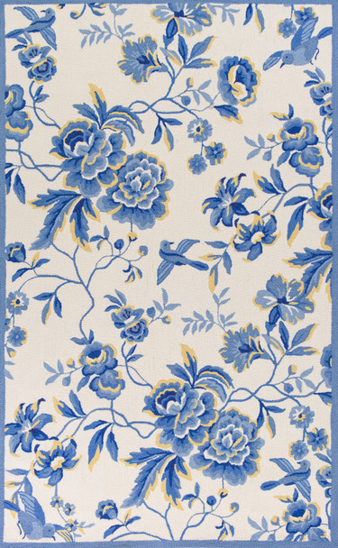 KAS Rugs Sonesta 2032 Ivory/blue Provence Hand-hooked Area Rugs
