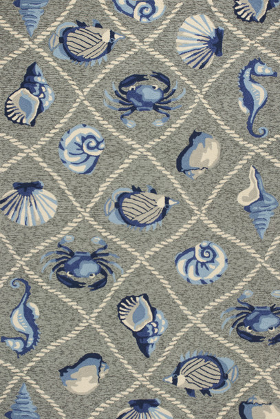 KAS Rugs Harbor 4219 Grey Seaside Hand-made Area Rugs