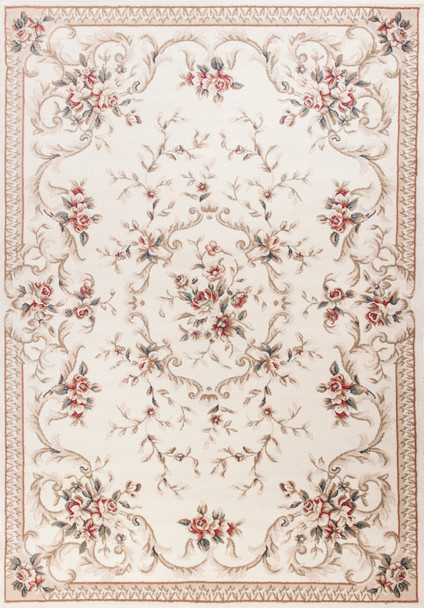 KAS Rugs Avalon 5606 Ivory Aubusson Machine-made Area Rugs