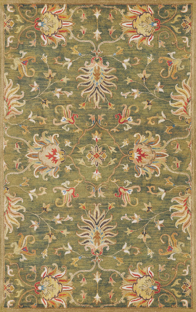 KAS Rugs Syriana 6010 Emerald Green Agra Hand-tufted Area Rugs