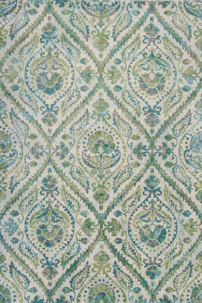 KAS Rugs Stella 6256 Ivory/teal Parisian Machine-woven Area Rugs