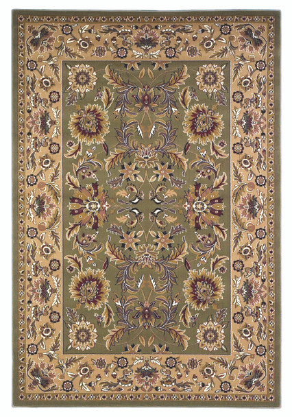 KAS Rugs Cambridge 7304 Green/taupe Kashan Machine-made Area Rugs