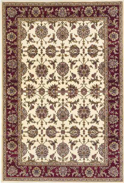 KAS Rugs Cambridge 7312 Ivory/red Kashan Machine-made Area Rugs