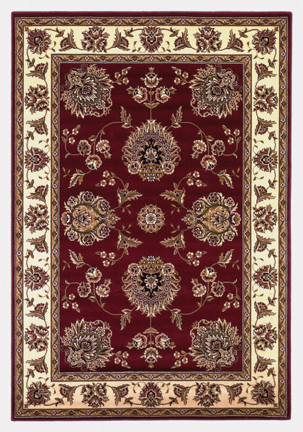 KAS Rugs Cambridge 7340 Red/ivory Floral Mahal Machine-made Area Rugs