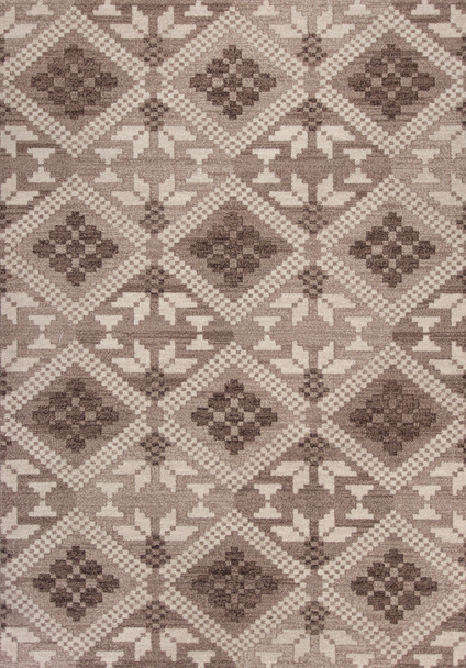 KAS Rugs Carmen 7600 Taupe Boho Chic Machine-woven Area Rugs