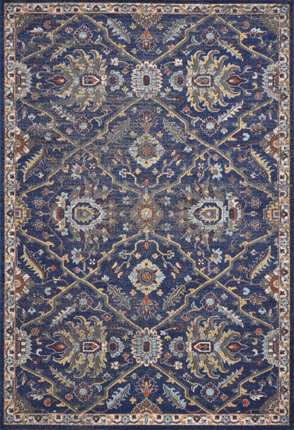 KAS Rugs Corsica 7859 Royal Blue Courtyard Machine-woven Area Rugs