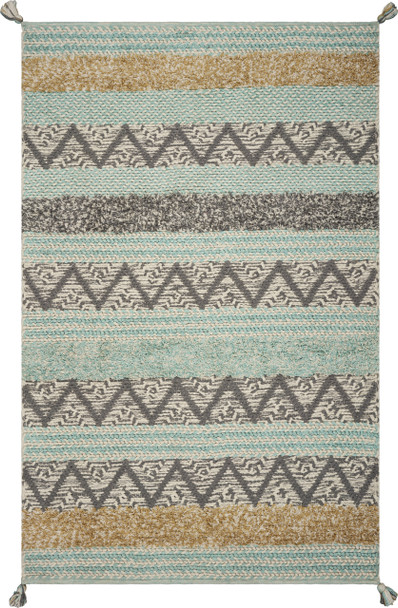 KAS Rugs Hang Ten Malibu 853 Turquoise Hermosa Beach Hand-woven Area Rugs
