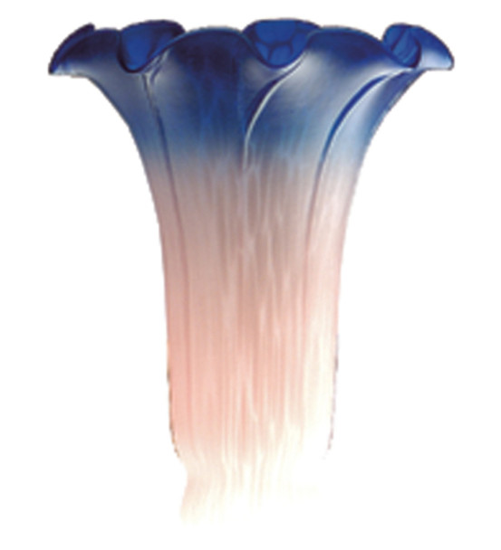 Meyda 3"w X 5"h Pink/blue Lily Shade - 10185