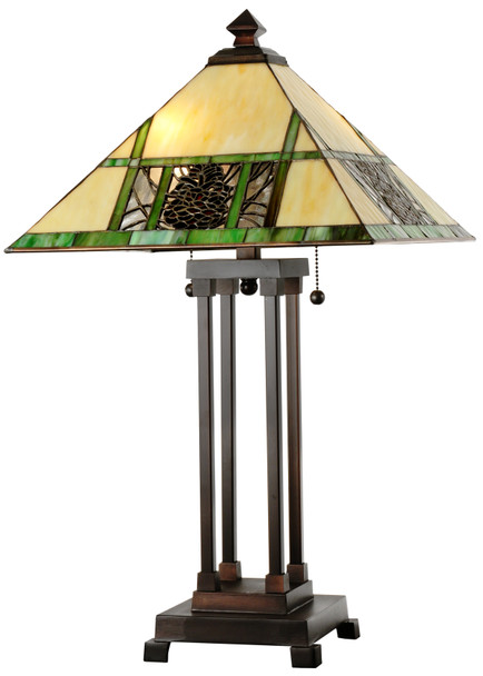 Meyda 25"h Pinecone Ridge Table Lamp - 103380