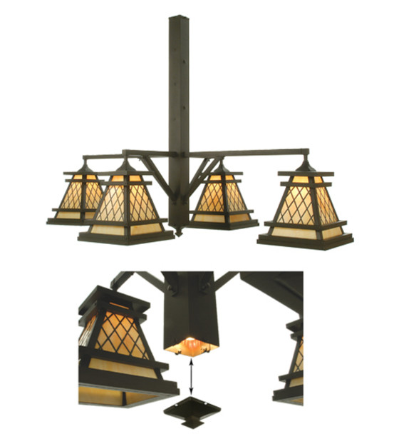 Meyda 65"w Wilson 4 Lt Chandelier - 104054