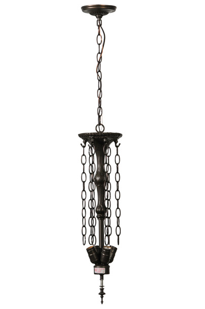 Meyda 20"w Mahogany Bronze 4 Lt Inverted Pendant Hardware - 106604