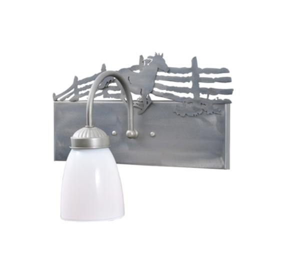 Meyda 13"w Running Horse Right Vanity Light - 106677