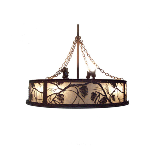 Meyda 44"w Whispering Pines W/uplight Chandel-air - 109778