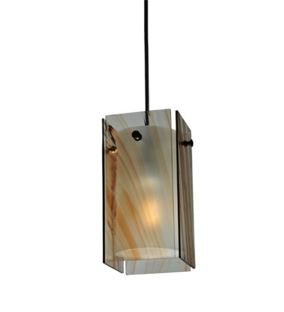 Meyda 5"sq Metro Cinnamon Swirl Quadrato Mini Pendant - 111279