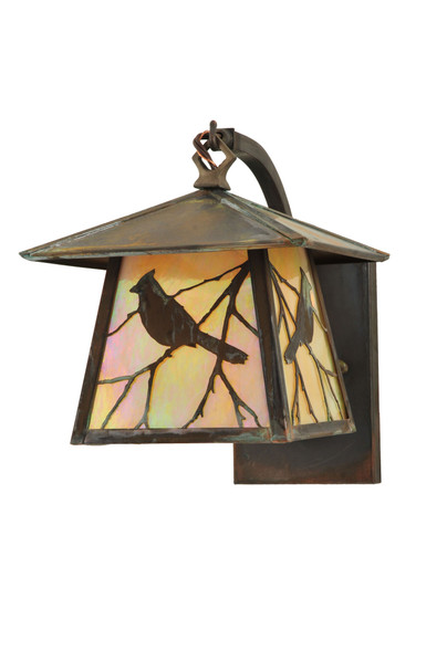 Meyda 8"w Stillwater Song Bird Curved Arm Wall Sconce - 111450
