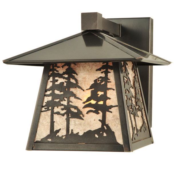 Meyda 8"w Stillwater Tall Pine Trees Solid Mount Wall Sconce - 111694