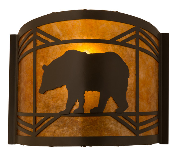 Meyda 12"w Lone Bear Wall Sconce - 111779