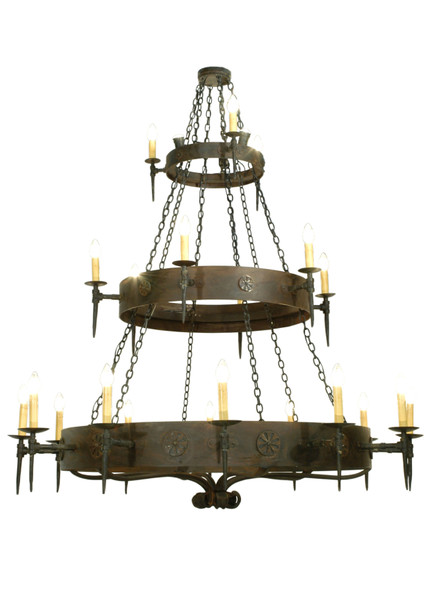 Meyda 72"w Warwick 21 Lt Three Tier Chandelier - 112084