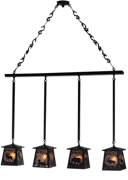 Meyda 48"l Wildlife At Pine Lake 4 Lt Island Pendant - 113099