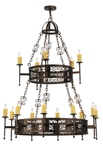 Meyda 48"w Toscano 15 Lt Two Tier Chandelier - 115334