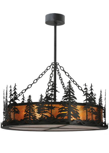Meyda 36"wide Tall Pines Inverted Pendant - 116636
