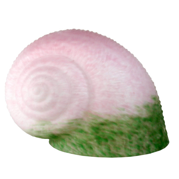 Meyda 5"w X 6"l Pink/green Pate-de-verre Snail Shade - 11715