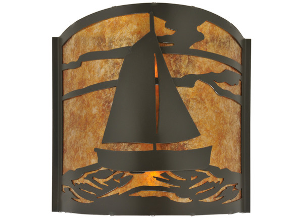 Meyda 12"w Sailboat Wall Sconce - 117834