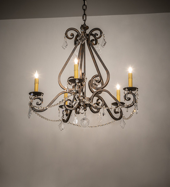 Meyda 26" Wide Adrianna 5 Light Chandelier - 118041