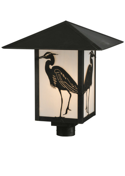 Meyda 16"sq Seneca Heron Post Mount - 118724