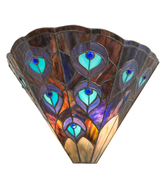 Meyda 14" Wide Peacock Wall Sconce - 119280