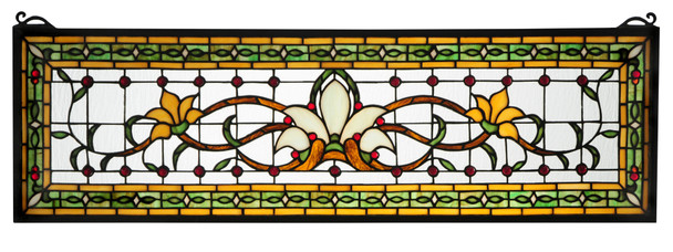 Meyda 33"w X 10"h Fairytale Transom Stained Glass Window - 119444