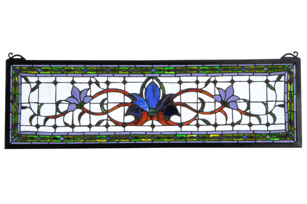 Meyda 33"w X 10"h Fairytale Transom Stained Glass Window - 119445