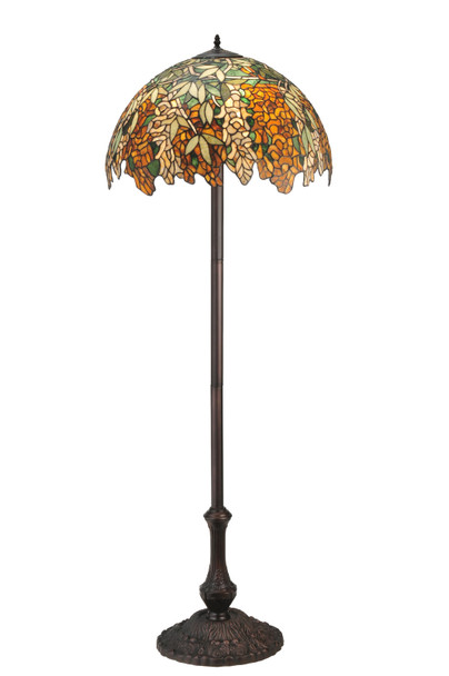Meyda 63"h Tiffany Laburnum Jadestone Floor Lamp - 120518