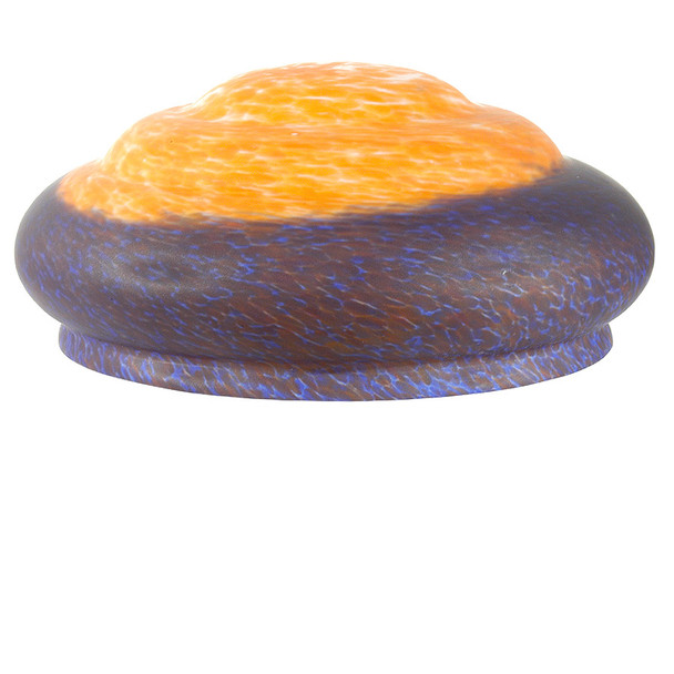 Meyda 14"w X 6"h Orange/blue Pate-de-verre 3 Tier Shade - 12201
