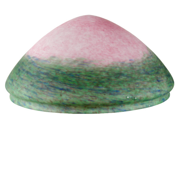 Meyda 14.5"w Pink/green Pate-de-verre Triangle Shade - 12423