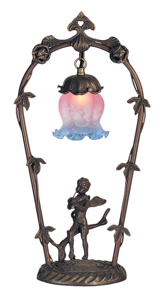 Meyda 19"high Pink And Blue Cherub With Violin Accent Lamp - 12655