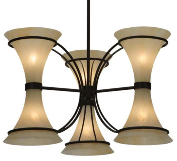 Meyda 30"w Chronos 3 Arm Chandelier - 129867