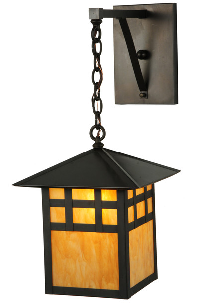 Meyda 12"w Seneca Window Pane Hanging Wall Sconce - 133061