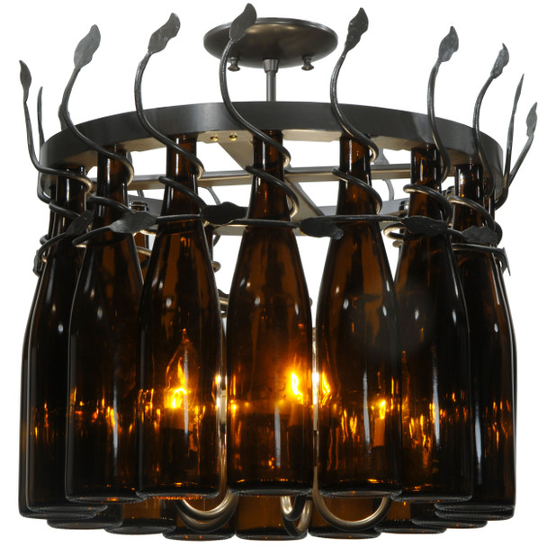 Meyda 20.75"w Tuscan Vineyard Estate 16 Wine Bottle Chandelier - 134432