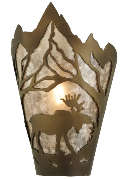 Meyda 8"w Moose At Dawn Right Wall Sconce - 136672