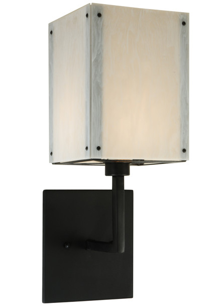 Meyda 8"w Kesara White Alabaster Wall Sconce - 137130