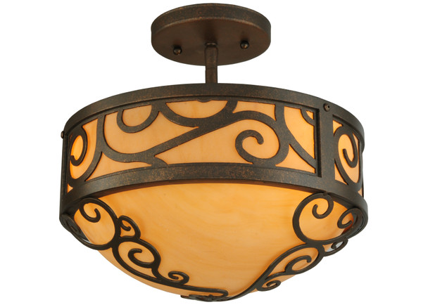 Meyda 12" Wide Lilliana Semi-flushmount - 137259